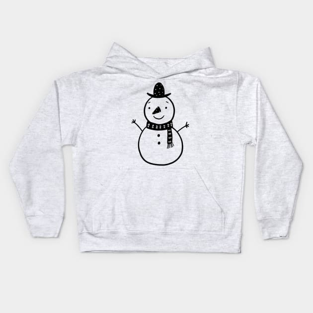Snowman Kids Hoodie by chapter2